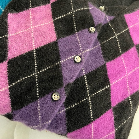 Cashmere Argyle Bundle of Two Cardigan Sweaters APT 9 Size Small - Picture 2 of 10